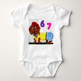 Body Para Bebé 6 7 Dachshund in funny clothes baby bodysuit
