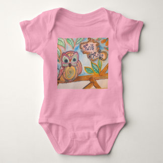 Body Para Bebé 6. Baby Girl Twit Twoo Owl Bodysuit