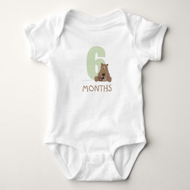 Body Para Bebé 6 meses mama oso y bebé (Anverso)