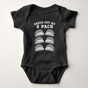 Body Para Bebé 6 Pack Fitness Taco Divertido Mexicano Gimnasio -