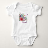 A Abigail Carta Personalizada Nombre, Flores de Ro