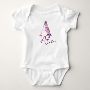 Body Para Bebé A es para Alice Revelación de Nombre de Bebé Flora