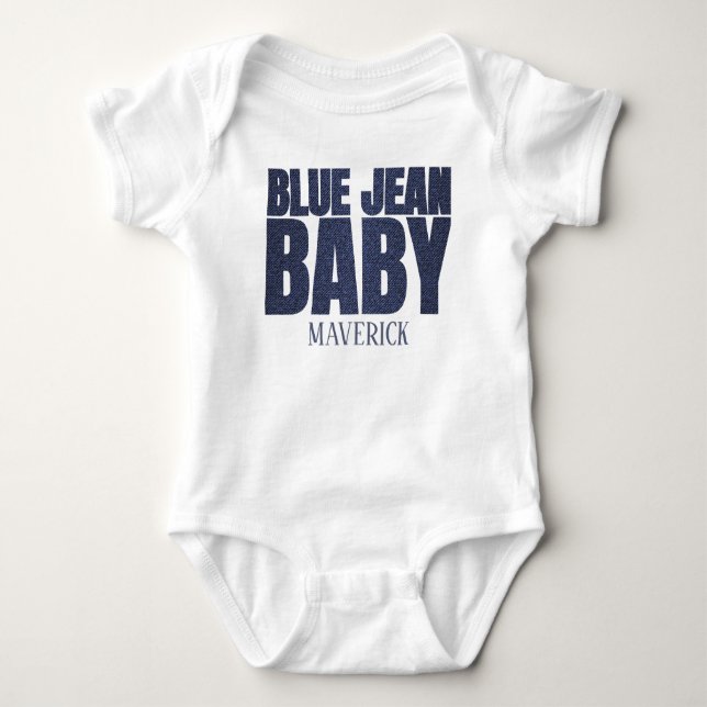 Body Para Bebé A Little Blue Jean Baby Denim Boy Baby (Anverso)