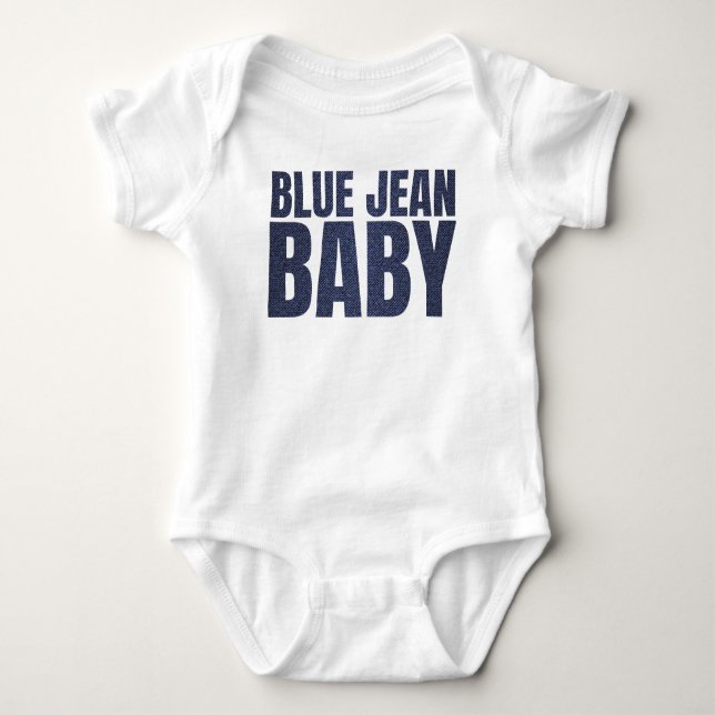 Body Para Bebé A Little Blue Jean Baby Denim Boy Baby (Anverso)