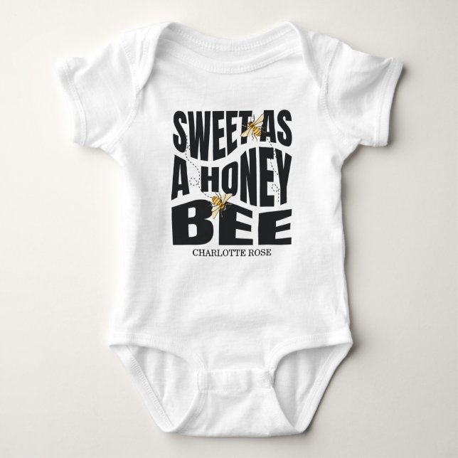 Body Para Bebé A little Honey Is On The Way Baby Shower (Anverso)