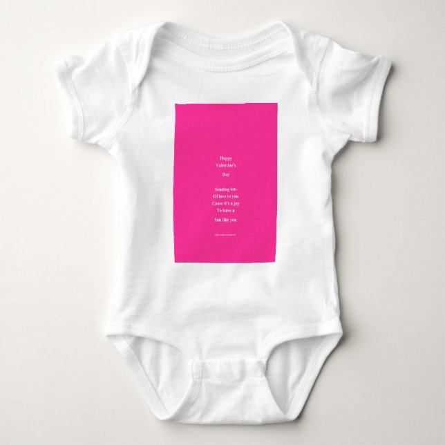 Body Para Bebé A mi hijo El día de San Valentín (Anverso)