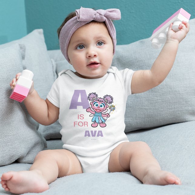 Body Para Bebé A para Abby Cadabby | Añadir su nombre (Subido por el creador)