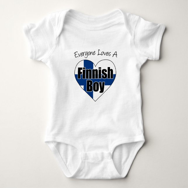 Body Para Bebé A todos les encanta el chico finlandés (Anverso)