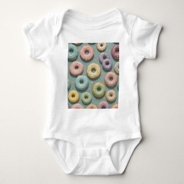Body Para Bebé A Whimsical Pastel Donut Dream (Anverso)