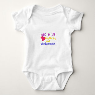Body Para Bebé ¡ABC y 123 I My Nanny & She Love Me!
