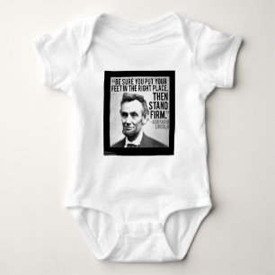 Body Para Bebé Abe Lincoln y la cita "Manténgase Firme"