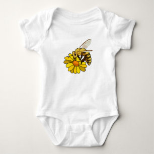 Body Para Bebé Abeja con flores