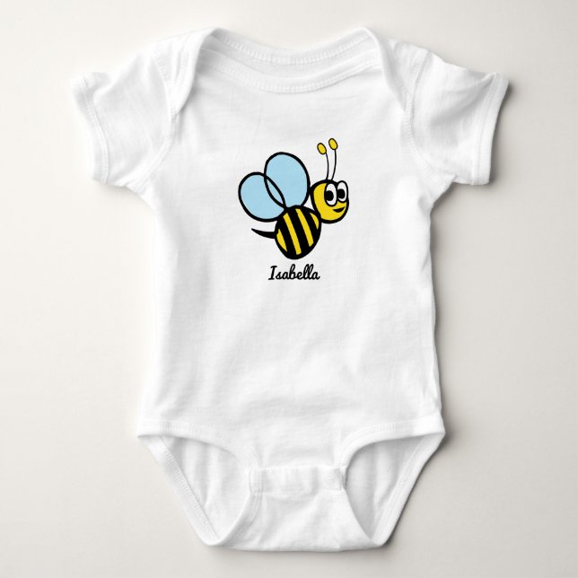Body Para Bebé Abeja de bebé personalizada Cute de abejorro amari (Anverso)