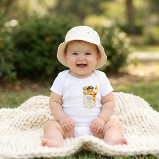 Body Para Bebé Abeja de bolsillo falsa personalizada