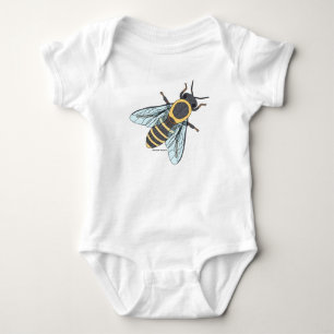 Body Para Bebé Abeja de miel (blanca) - Traje de bodypies