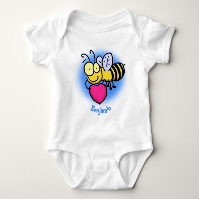 Body Para Bebé Abeja graciosa y linda con ilustracion personaliza (Anverso)