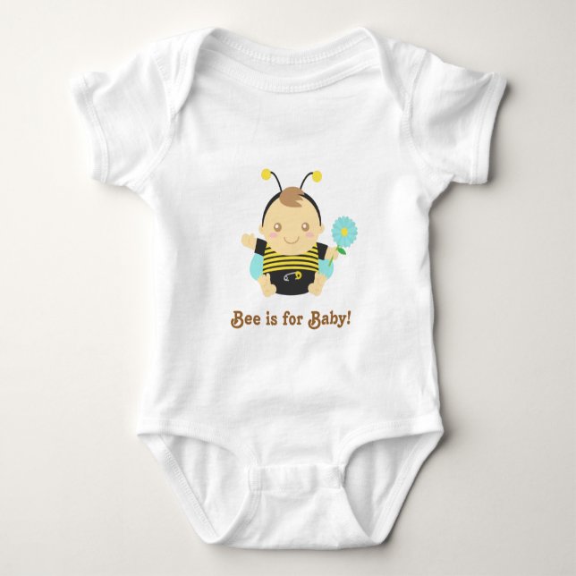 Body Para Bebé Abeja linda, divertida para el bebé, niño bebé bum (Anverso)