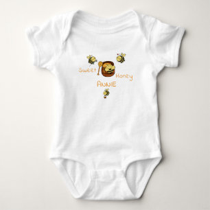 Body Para Bebé Abeja Melera Pequeña y Linda con Miel Dulce