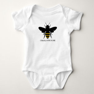 Body Para Bebé Abeja Pequeña Miel De Camino Amarillo Shower De Be