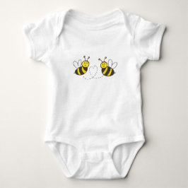 Body Para Bebé Abejas con corazón