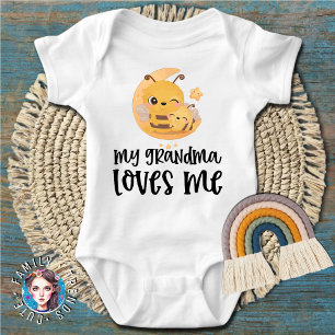 Body Para Bebé Abejas 🌝 Regalo para Nieto - Mi Abuela Me Ama