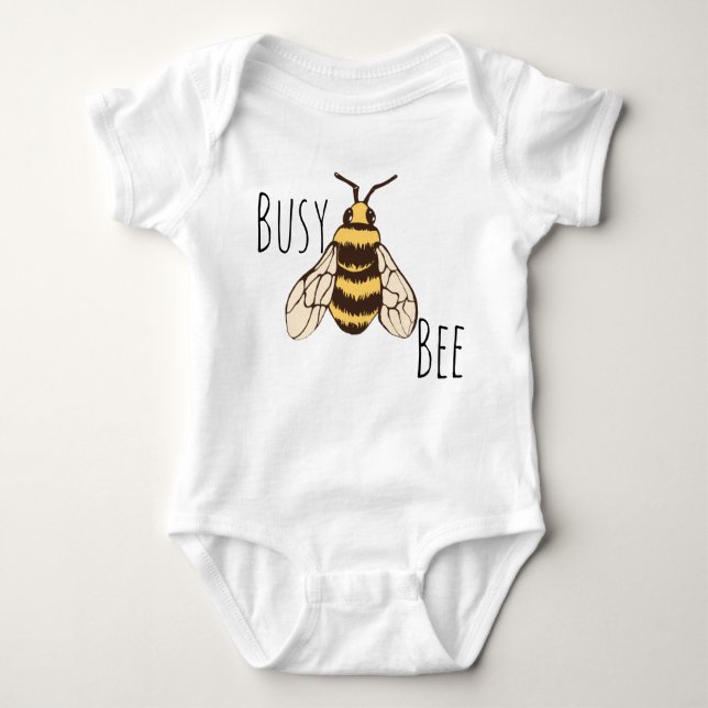 Body Para Bebé Abejorro de la abeja ocupada (Anverso)