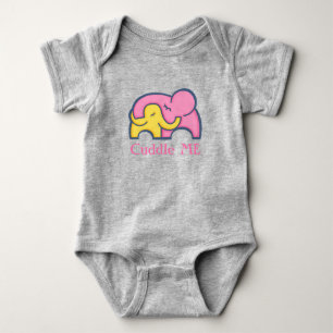 Body Para Bebé Abráceme la camiseta del bebé del elefante del