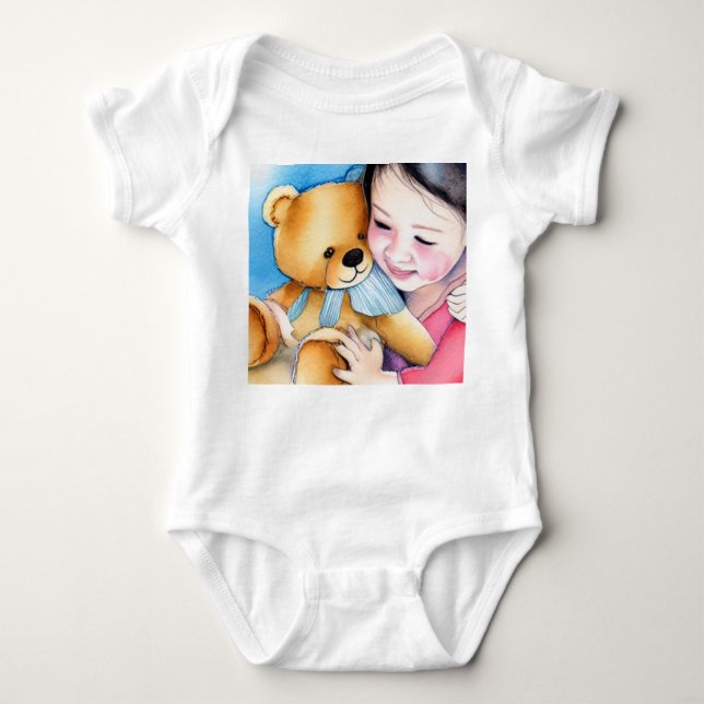 Body Para Bebé Abraza a un oso (Anverso)