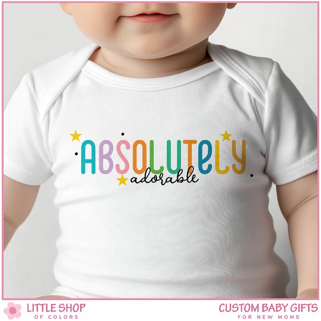 Body Para Bebé Absolutamente Adorable Texto Personalizado (Subido por el creador)