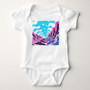 Body Para Bebé Abstract Dream Wave – Vibrant Surreal Flow