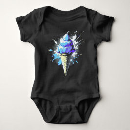 Body Para Bebé Abstracto de angustia Fuente de Crema de Hielo