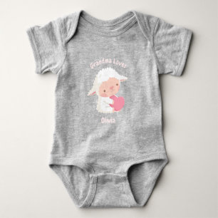 Body Para Bebé Abuela Ama Corderito Personalizado