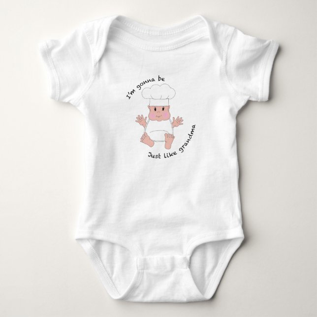 Body Para Bebé Abuela de Chef (Anverso)