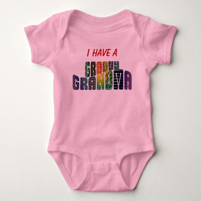 Body Para Bebé Abuela maravillosa (Anverso)