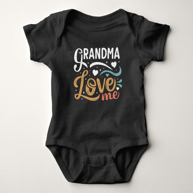 Body Para Bebé Abuela me ama (Anverso)