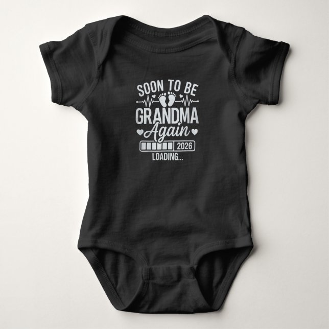 Body Para Bebé Abuela Pronto de Nuevo 2026 Cargando Embarazo (Anverso)