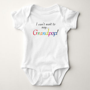 Body Para Bebé Abuelo bebé dice una camiseta de infante divertida
