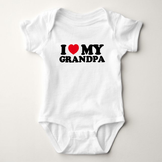 Body Para Bebé abuelo del corazón i (Anverso)