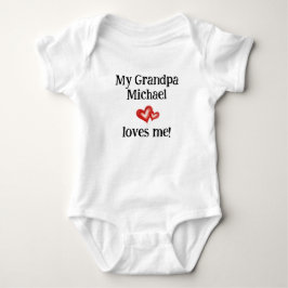 Body Para Bebé Abuelo me ama, regalo personalizado de abuelo, 