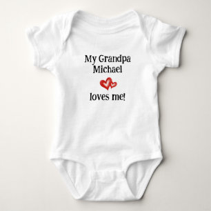 Body Para Bebé Abuelo me ama, regalo personalizado de abuelo,