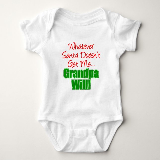 Body Para Bebé Abuelo mejor que Santa (Anverso)