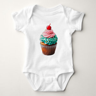 Body Para Bebé Abundante Ilustracion de tarta de cumpleaños Clipa