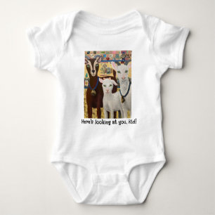 Body Para Bebé Acá está mirando la camiseta del traje de salto in