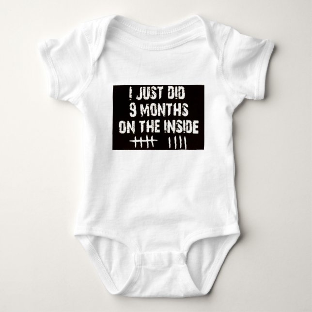Body Para Bebé Acabo de hacer 9 meses… ¡Camiseta del bebé! (Anverso)