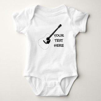 Body Para Bebé Acoustic Guitar And Your Own Text