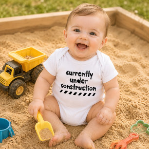Body Para Bebé Actualmente en Construcción Divertido y Lindo