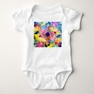 Body Para Bebé acuarela colorida abstracta, fondo fantástico