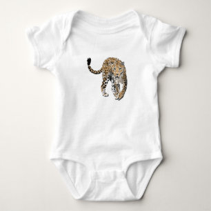 Body Para Bebé acuarela leopardo gato de la selva animal pintado 