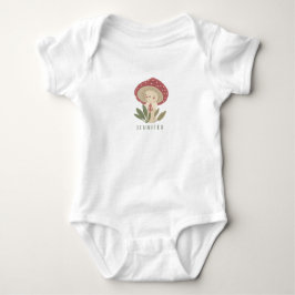 Body Para Bebé Acuarela Pequeño hongo Baby Bodysuit