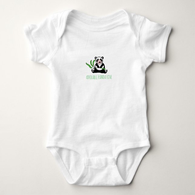 Body Para Bebé Adorable amor panda (Anverso)